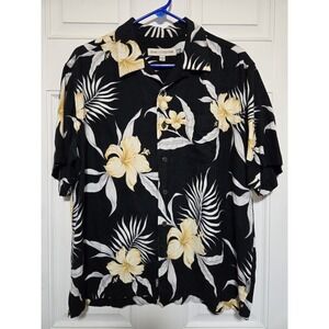 Vintage Quicksilver Edition Shirt Medium Hawaiian Short Sleeve Y2K Black